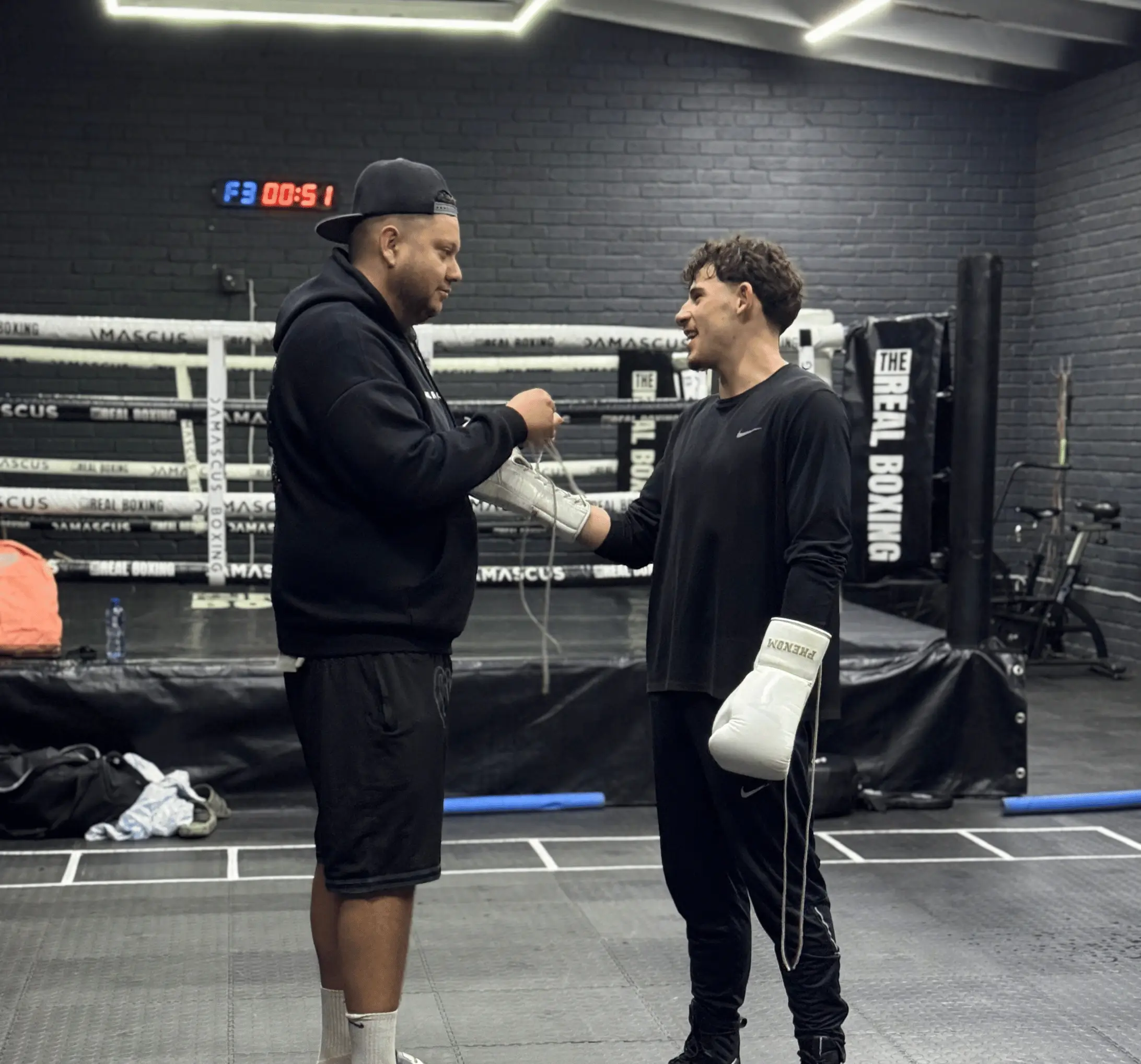 Boxing training session