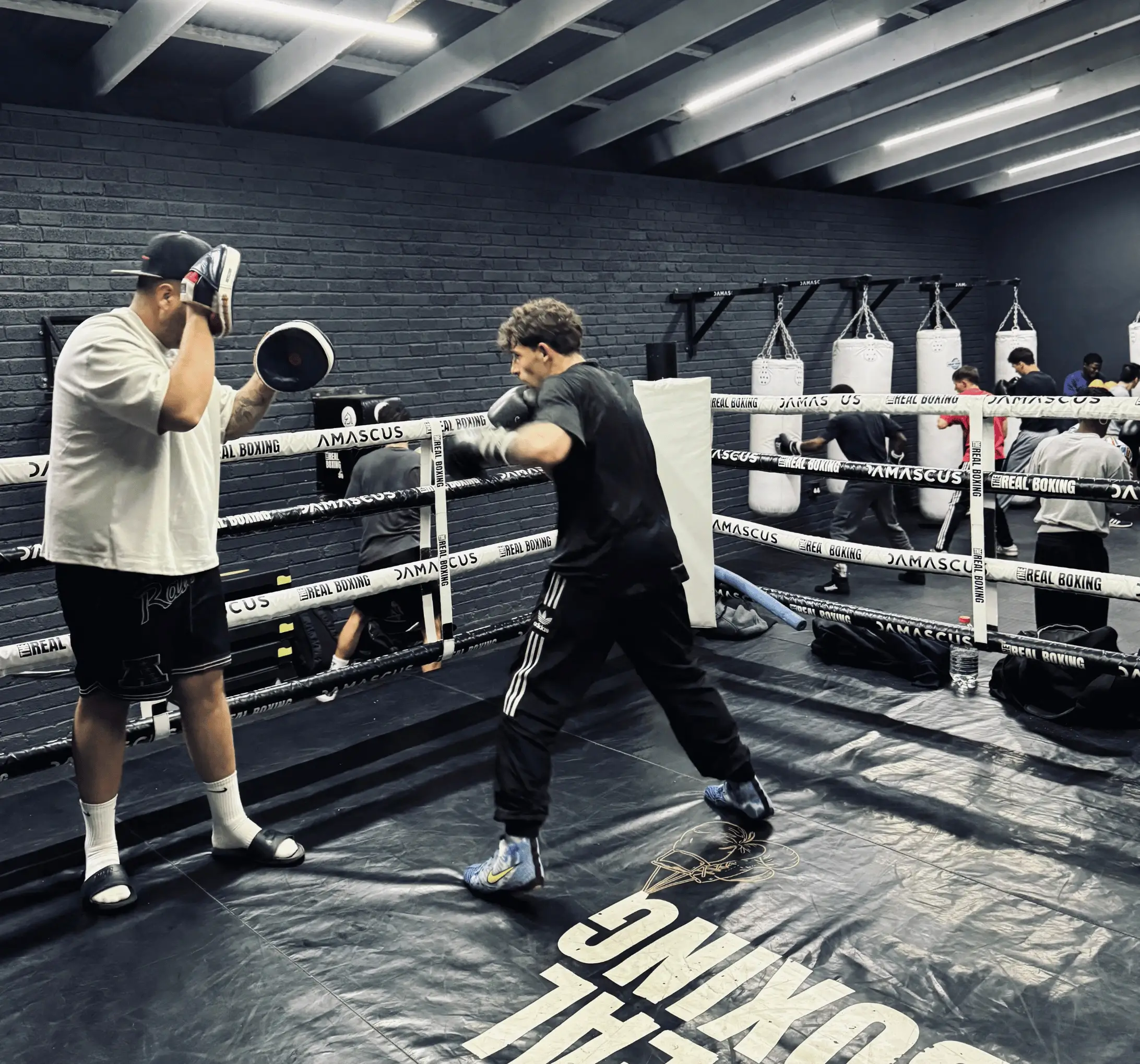 Intensive boxing training session