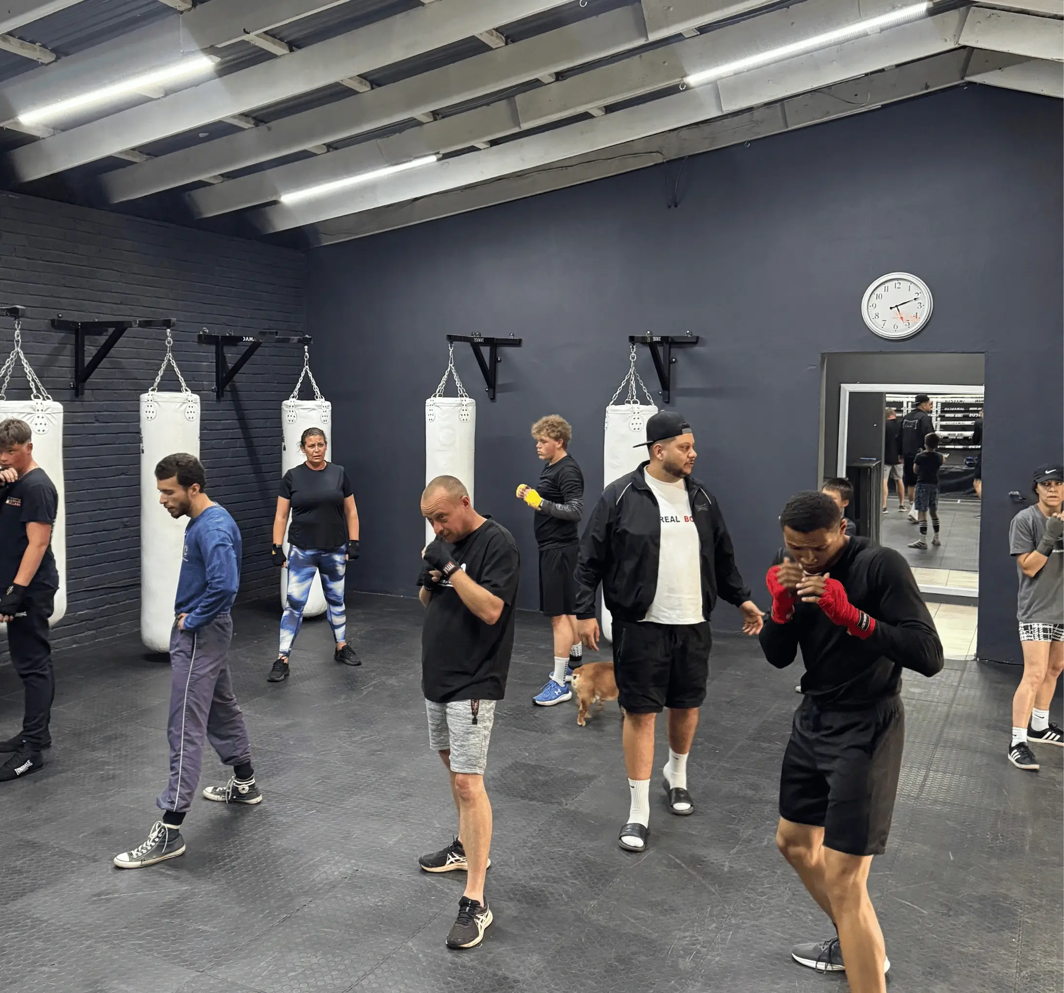 Training area at The Real Boxing Gym